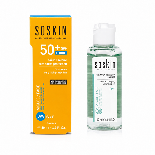 Pack Écran invisible fluide SPF50 + Gel doux nettoyant 100ml