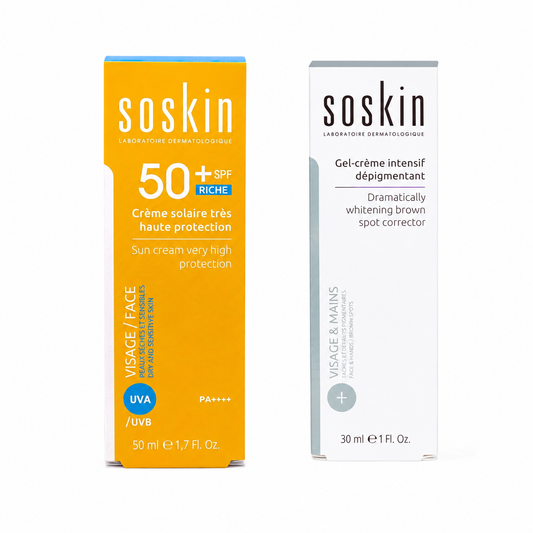 PACK Crème Dépigmentante + Écran invisible riche SPF50+