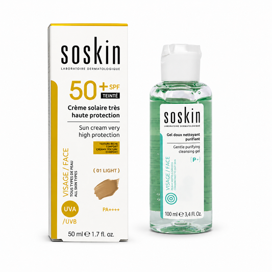 PACK Ecran teinté SPF50 + Gel doux nettoyant 100ml